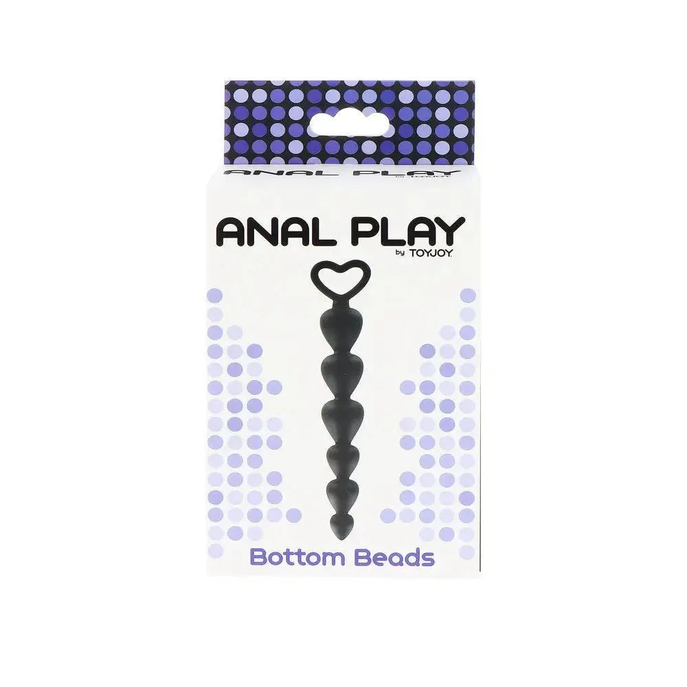 7-inch Toyjoy Silicone Black Large Anal Beads