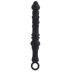 9-inch Colt Black Textured Prostate Probe with Finger Loop