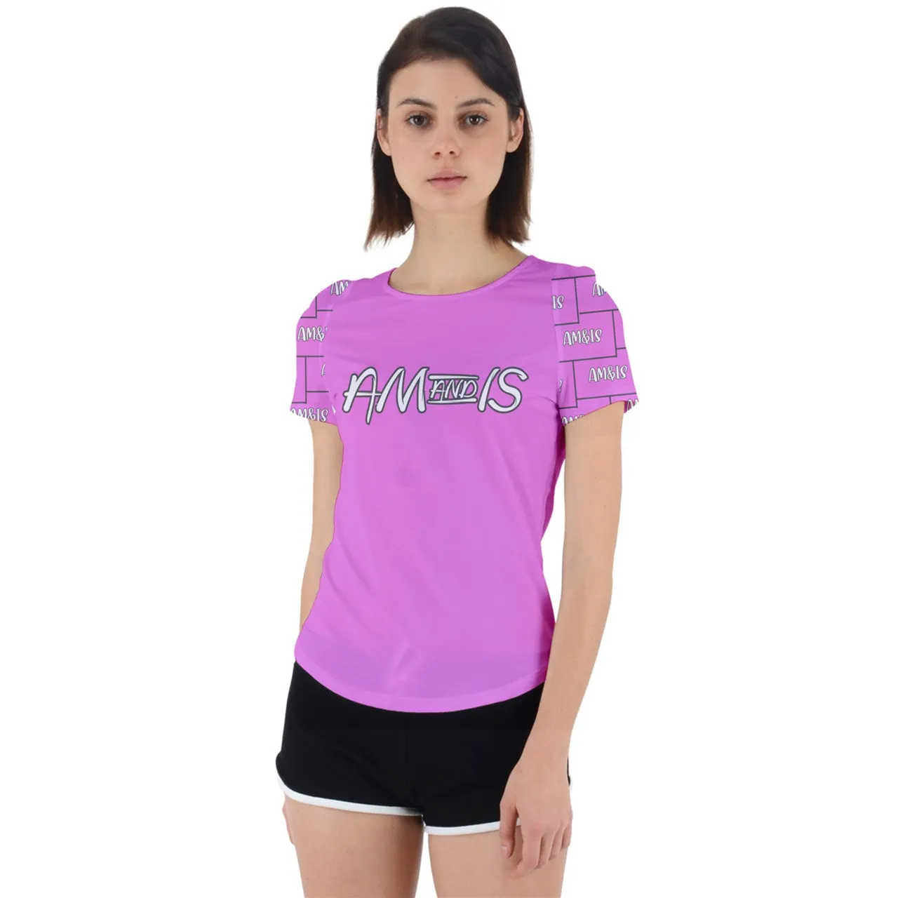 Am&Is Activewear Back Cut Out Sport Tee - 4 colors