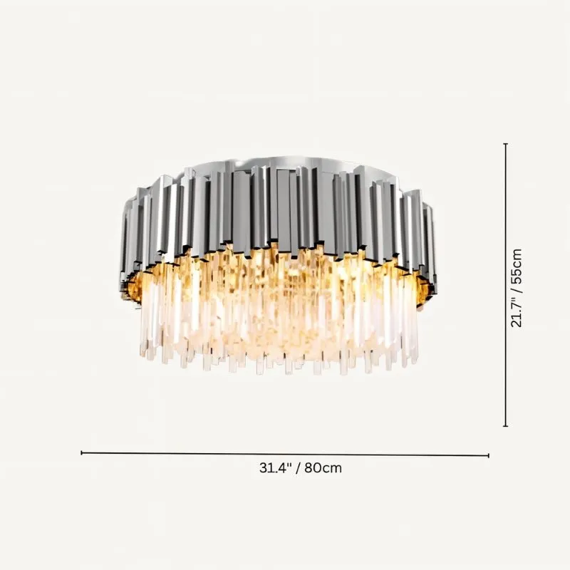 Astralis Round Flush Mount Chandelier