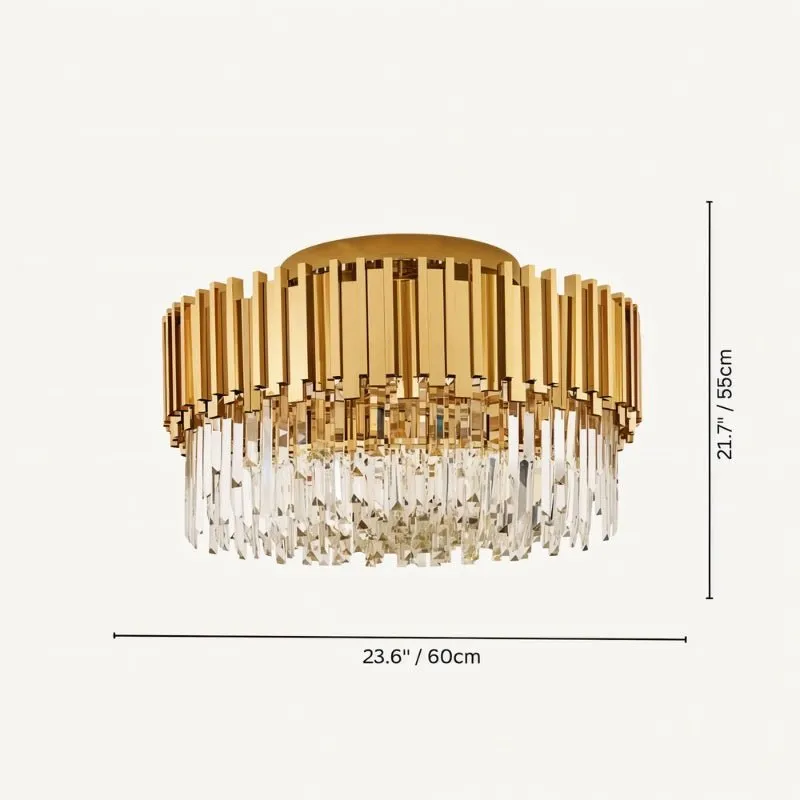 Astralis Round Flush Mount Chandelier