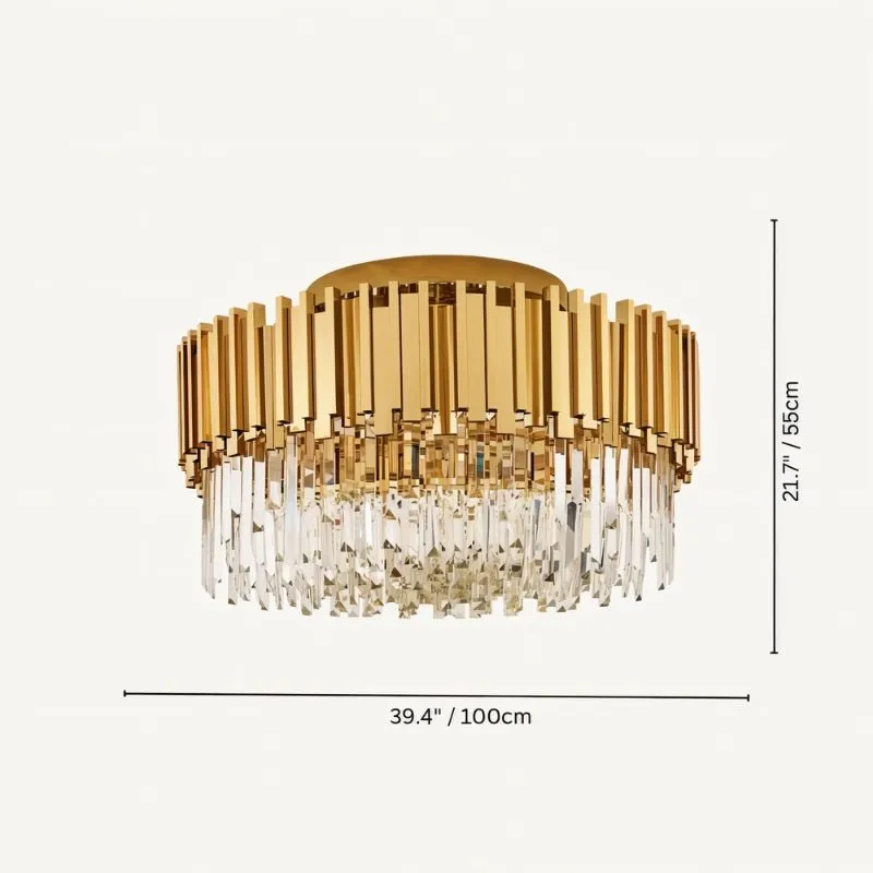 Astralis Round Flush Mount Chandelier