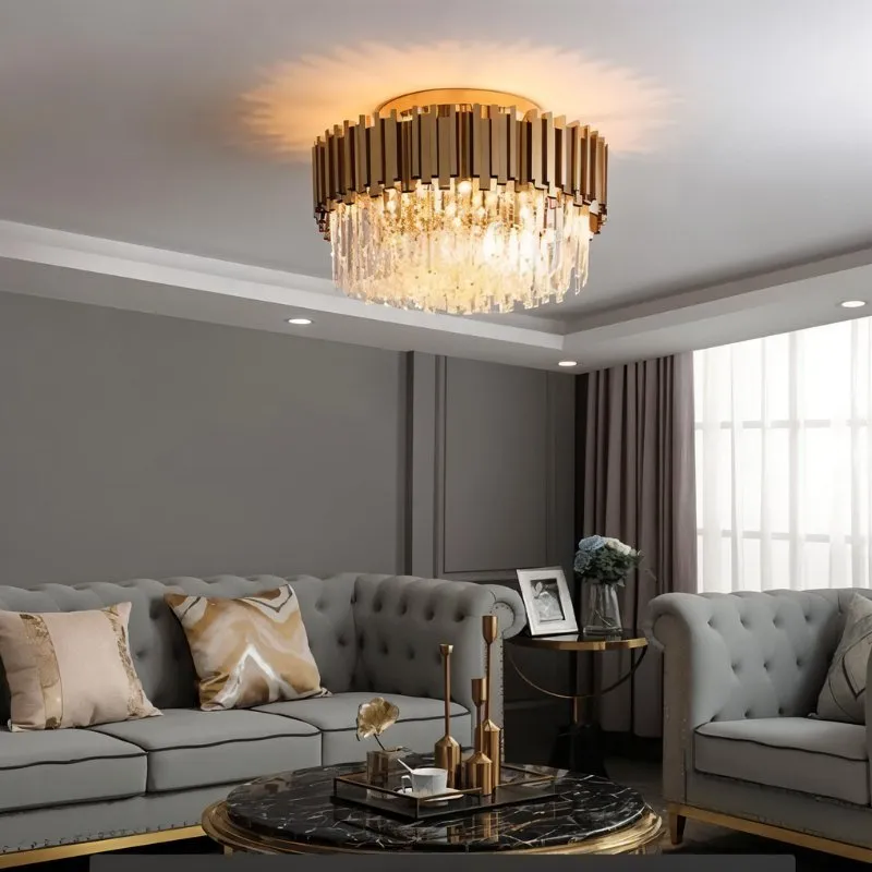 Astralis Round Flush Mount Chandelier