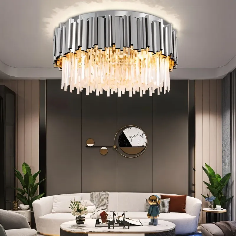 Astralis Round Flush Mount Chandelier