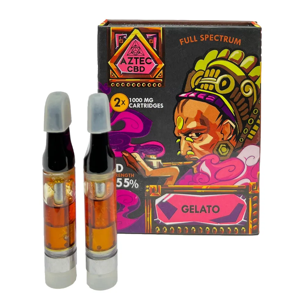 Aztec - 55% 1ml CBD Cartridge - Twin Pack New Flavours