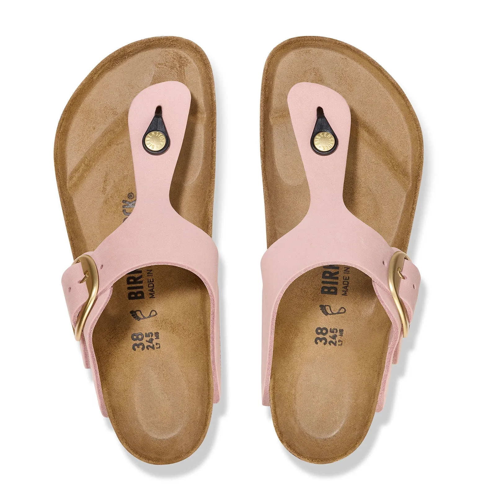 Birkenstock Gizeh Big Buckle Sandal (Women) - Soft Pink Nubuck