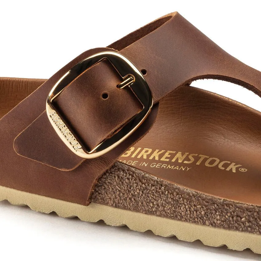 Birkenstock Women's Gizeh Big Buckle - Cognac Oiled Leather