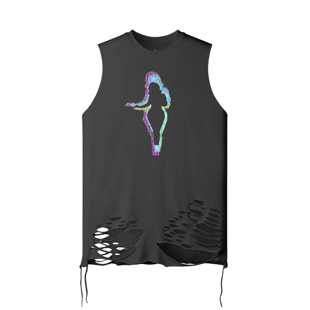 Buxom Women's Ripped Longline Tank Top