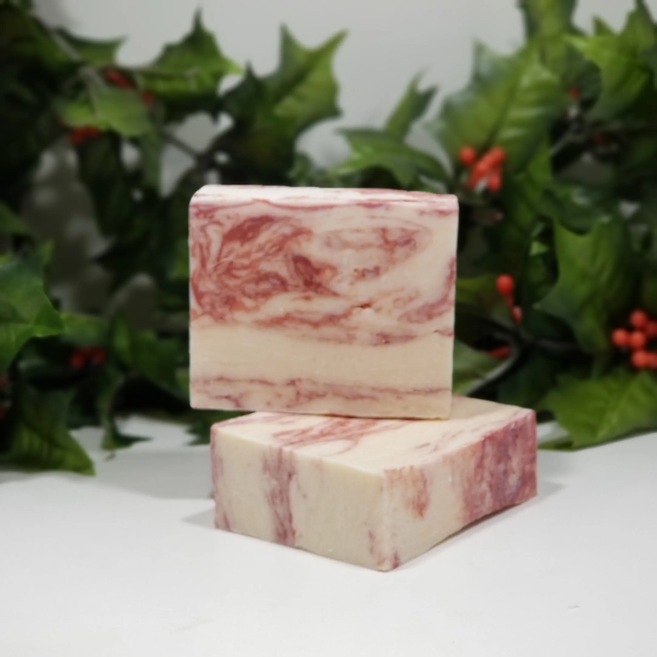 Candy Cane Essential Oil Soap 5 oz