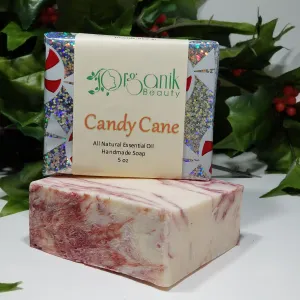 Candy Cane Essential Oil Soap 5 oz