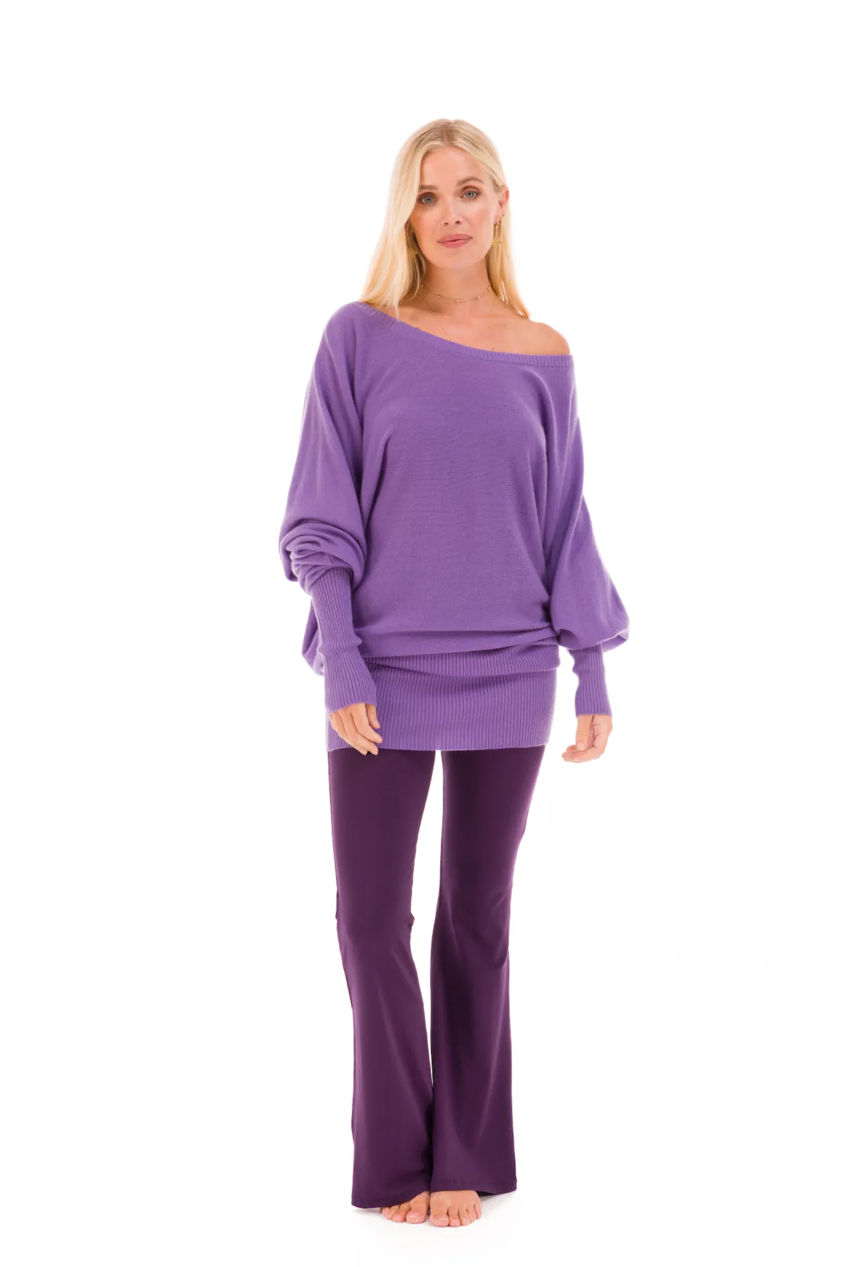 CASHMERE RAGLAN JUMPER AMETHYST