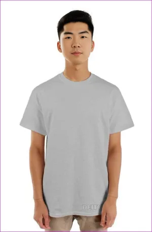 Deity Embroidered Premium Mens Gray Tshirt