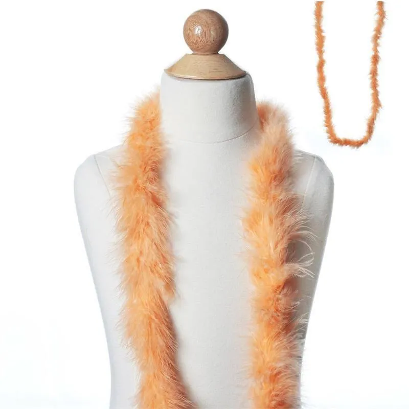 Deluxe Marabou Ostrich Feather Boa - LIght Coral-2 Yards