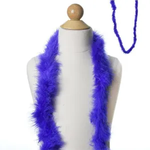 Deluxe Marabou Ostrich Feather Boa-Royal Blue-2 Yards