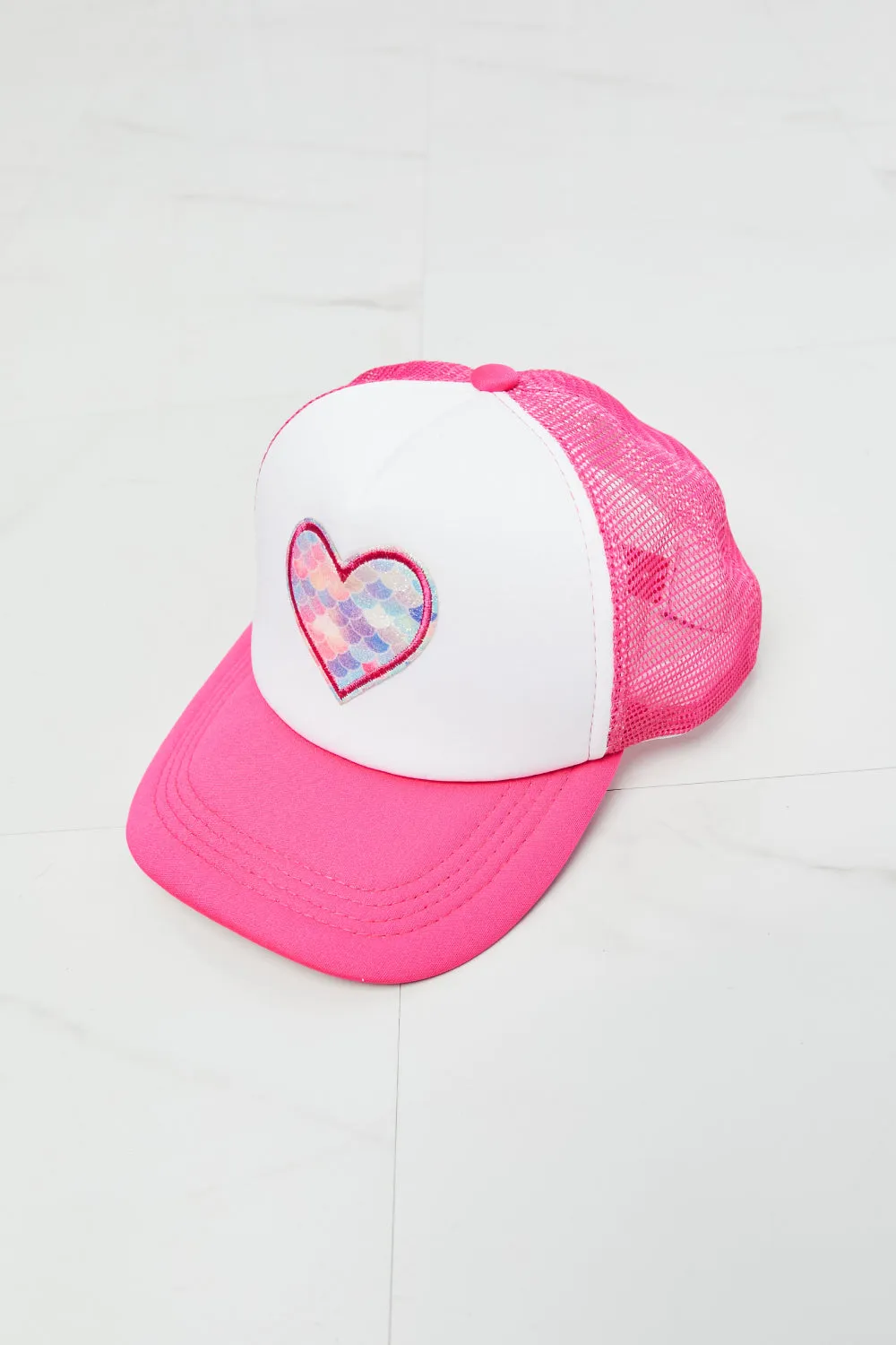 Fame Falling For You Trucker Hat in Pink - Ships from The US