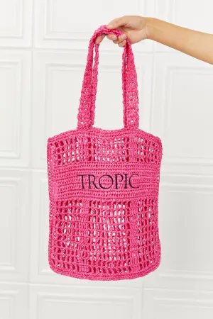 Fame Tropic Babe Straw Tote Beach Bag - Ships from The US