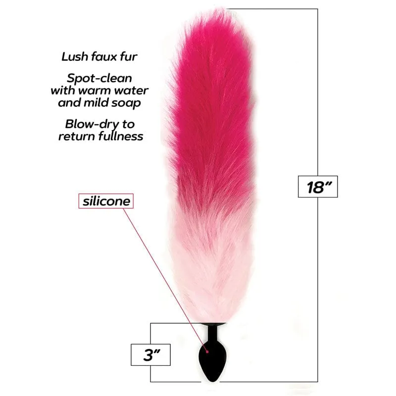 Foxy Fox Tail Silicone Butt Plug -  Gradient - 46 cm Tail