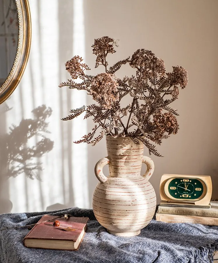 Handmade Terracotta Planter Vase with Handles