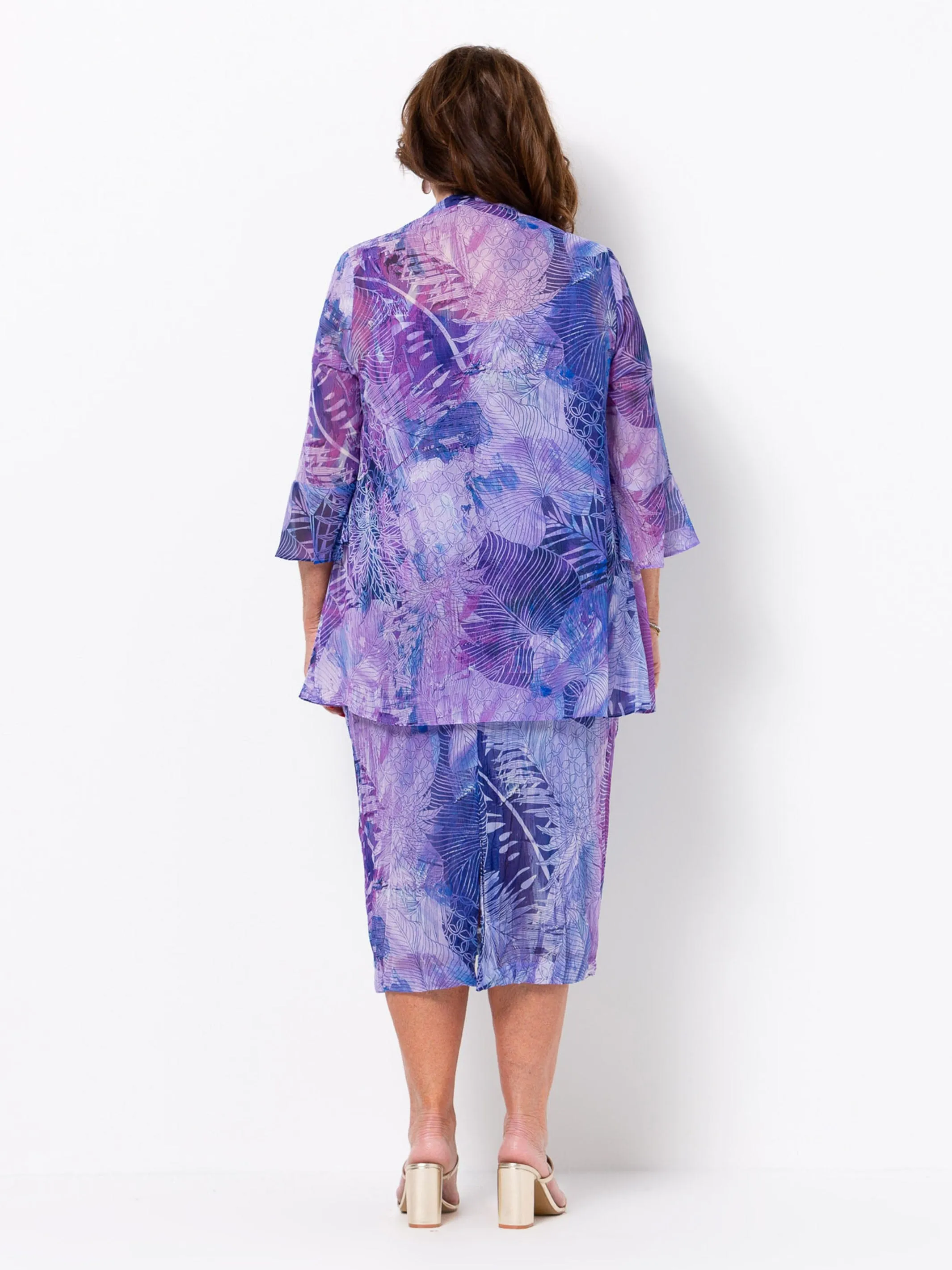 Iris Leaves Georgette Jacket