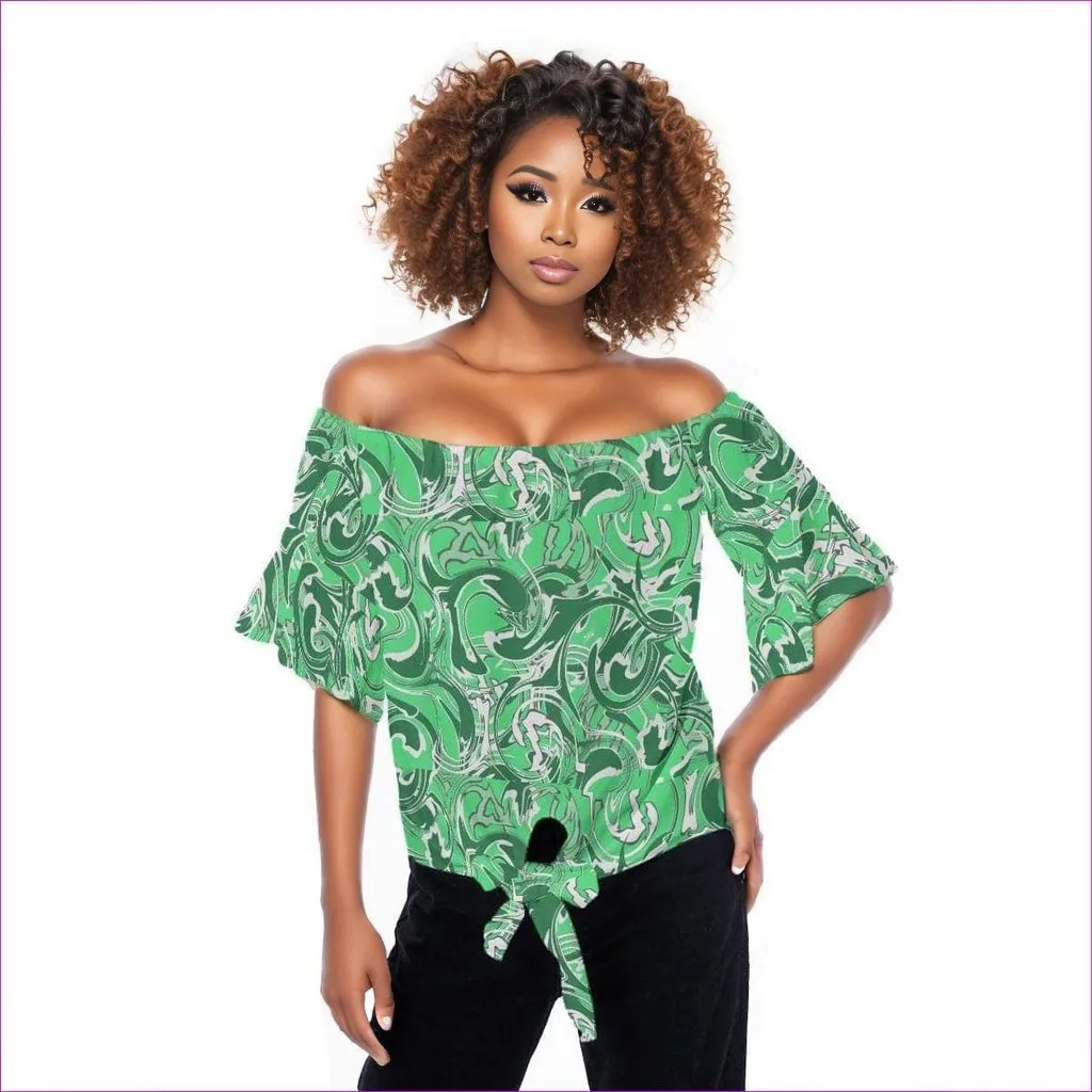 Ivy Womens Off-Shoulder Blouse