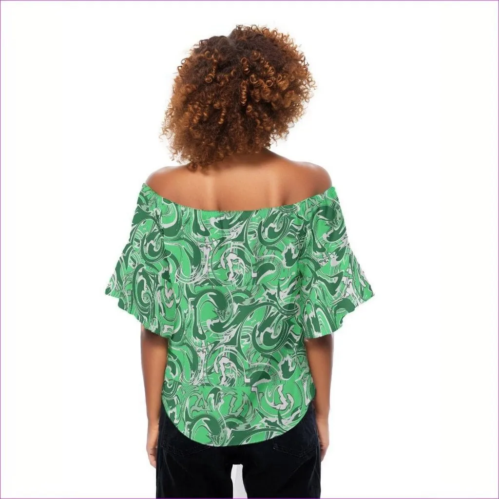 Ivy Womens Off-Shoulder Blouse