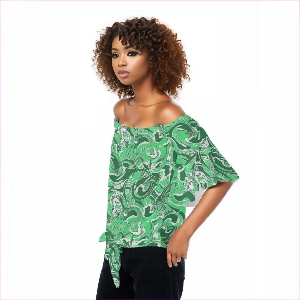 Ivy Womens Off-Shoulder Blouse