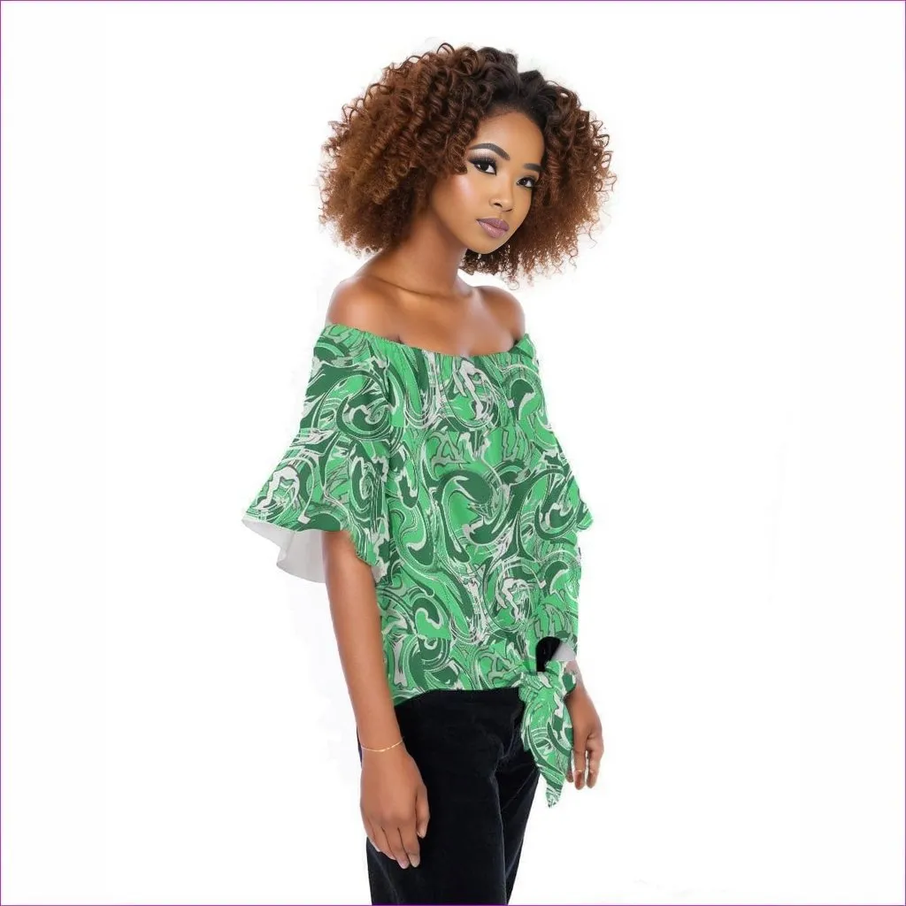 Ivy Womens Off-Shoulder Blouse