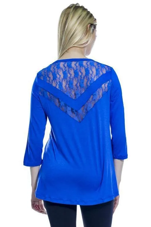 Lace Inset Top - FINAL SALE