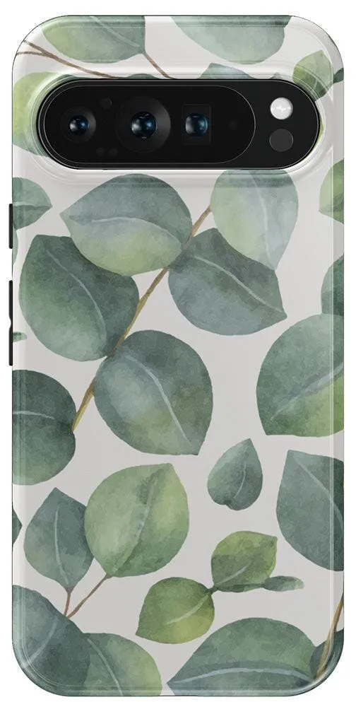 Leaf Me Alone | Green Floral Print Google Pixel Case