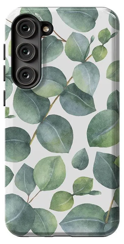 Leaf Me Alone | Green Floral Print Samsung Case