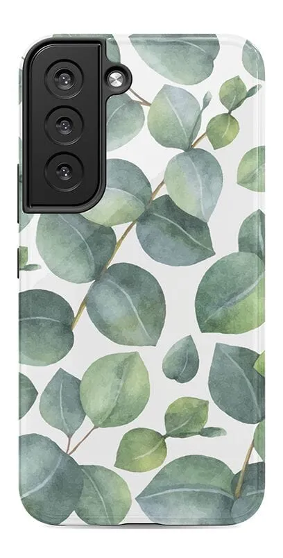 Leaf Me Alone | Green Floral Print Samsung Case