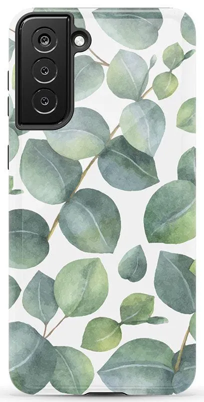 Leaf Me Alone | Green Floral Print Samsung Case