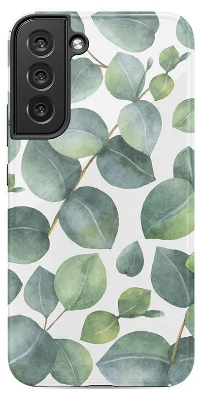 Leaf Me Alone | Green Floral Print Samsung Case