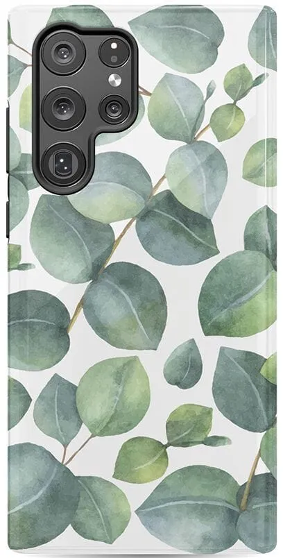 Leaf Me Alone | Green Floral Print Samsung Case