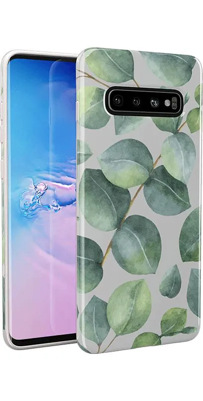 Leaf Me Alone | Green Floral Print Samsung Case