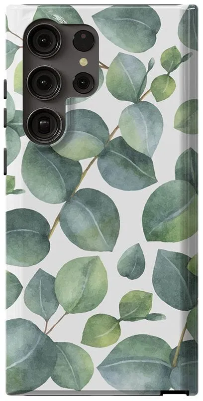 Leaf Me Alone | Green Floral Print Samsung Case