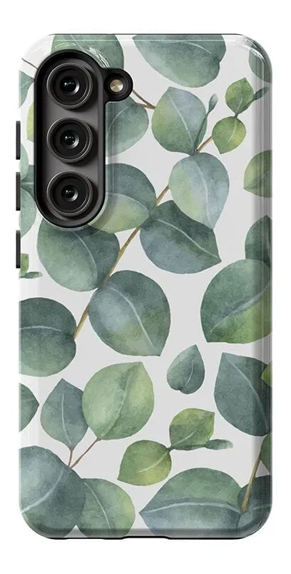 Leaf Me Alone | Green Floral Print Samsung Case