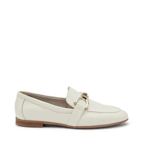 LEATHER LOAFERS WITH ELEGANT CLASP DETAIL