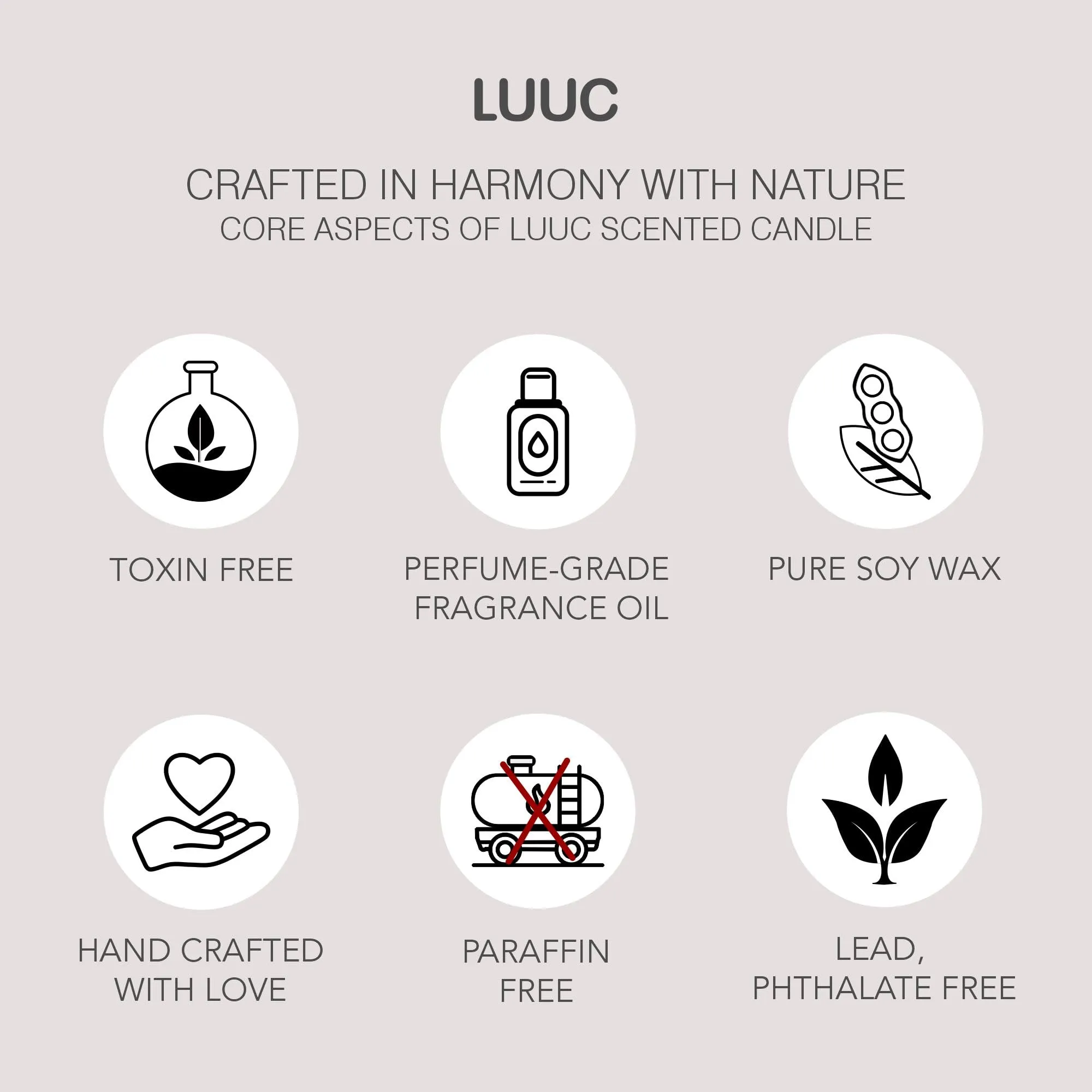 LUUC Atlantis Oud Musk Luxury Scented Perfumed Candle Gift Set for Home Decor, Bedroom, Livingroom | Festive Celebrations | Birthday | Wedding. Pack of 1