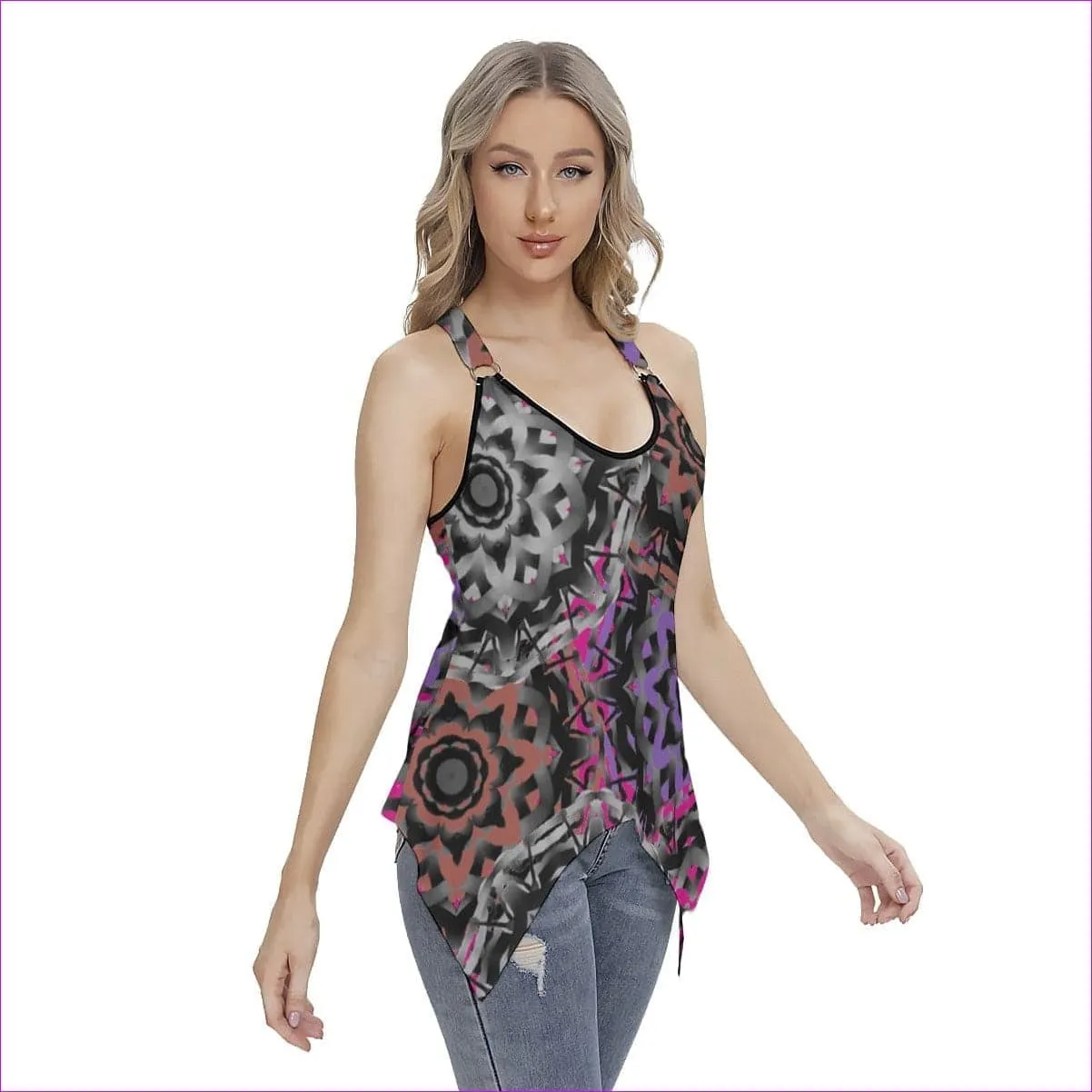 Mandala Graffiti Womens Skinny Sport Tank Top