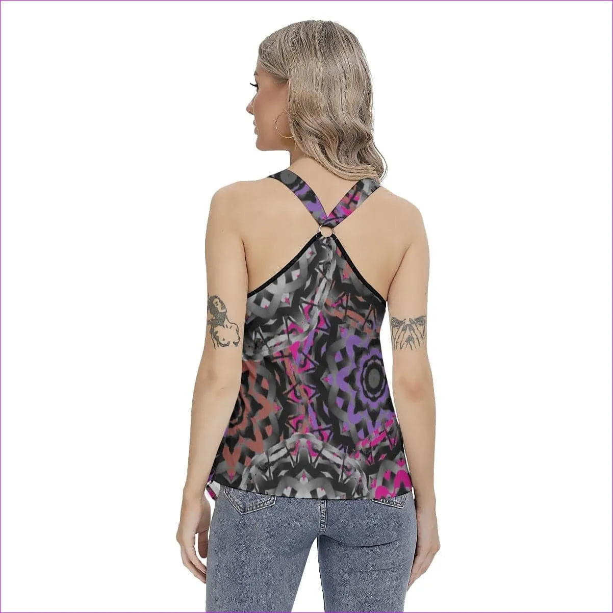 Mandala Graffiti Womens Skinny Sport Tank Top