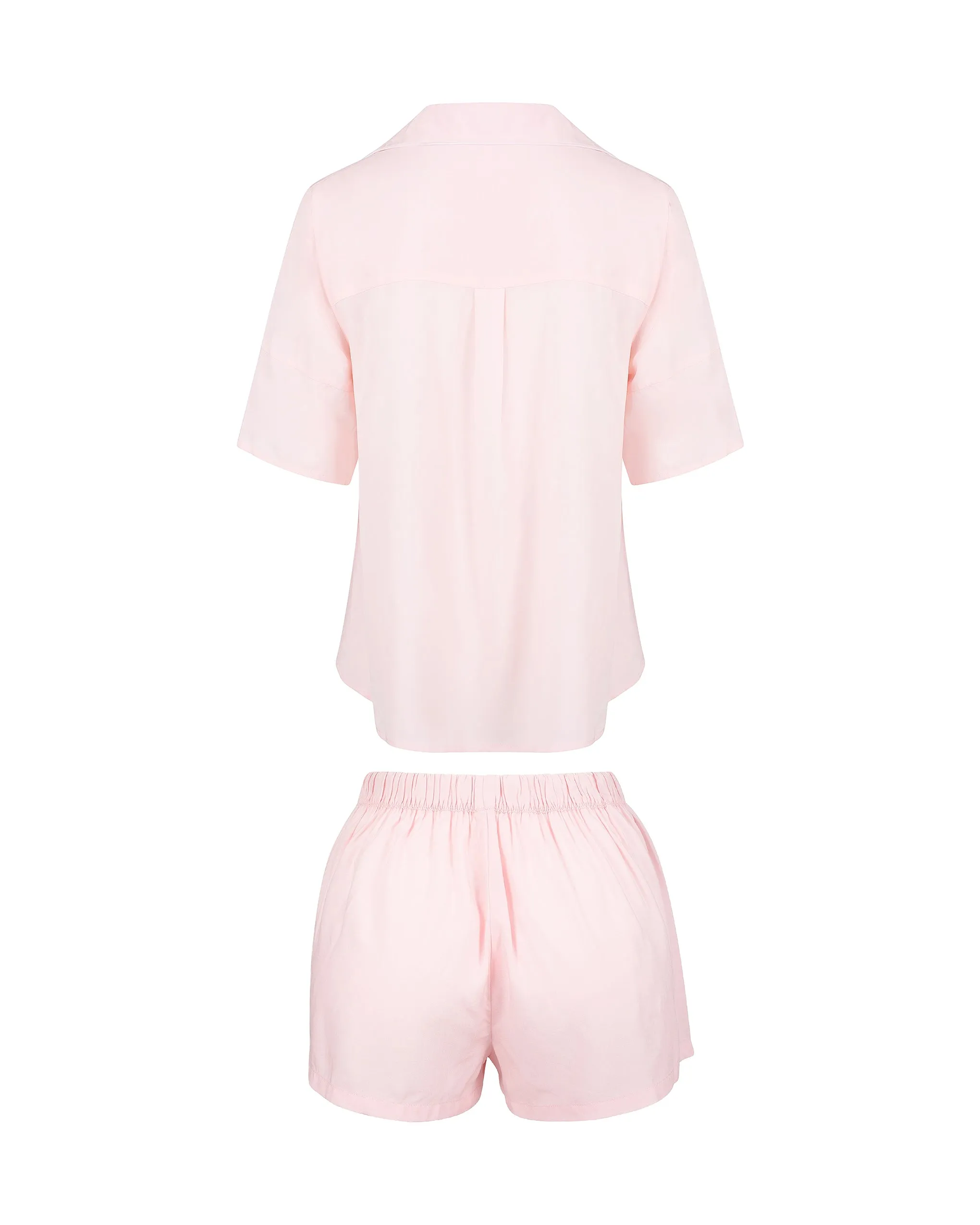 Marla Eco Viscose Short Pyjama Set Pale Pink