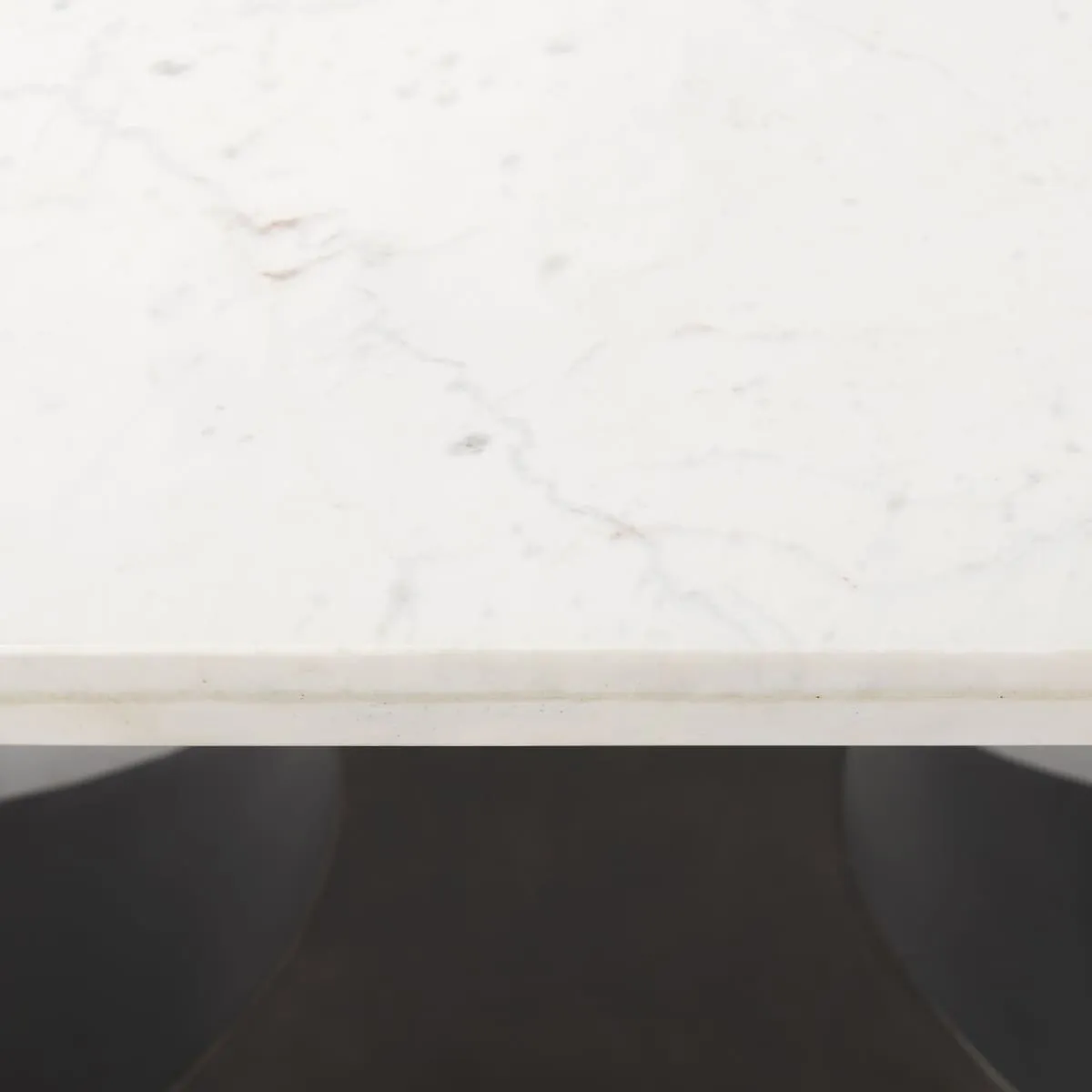 Maxton Dining Table White Marble | Black Metal