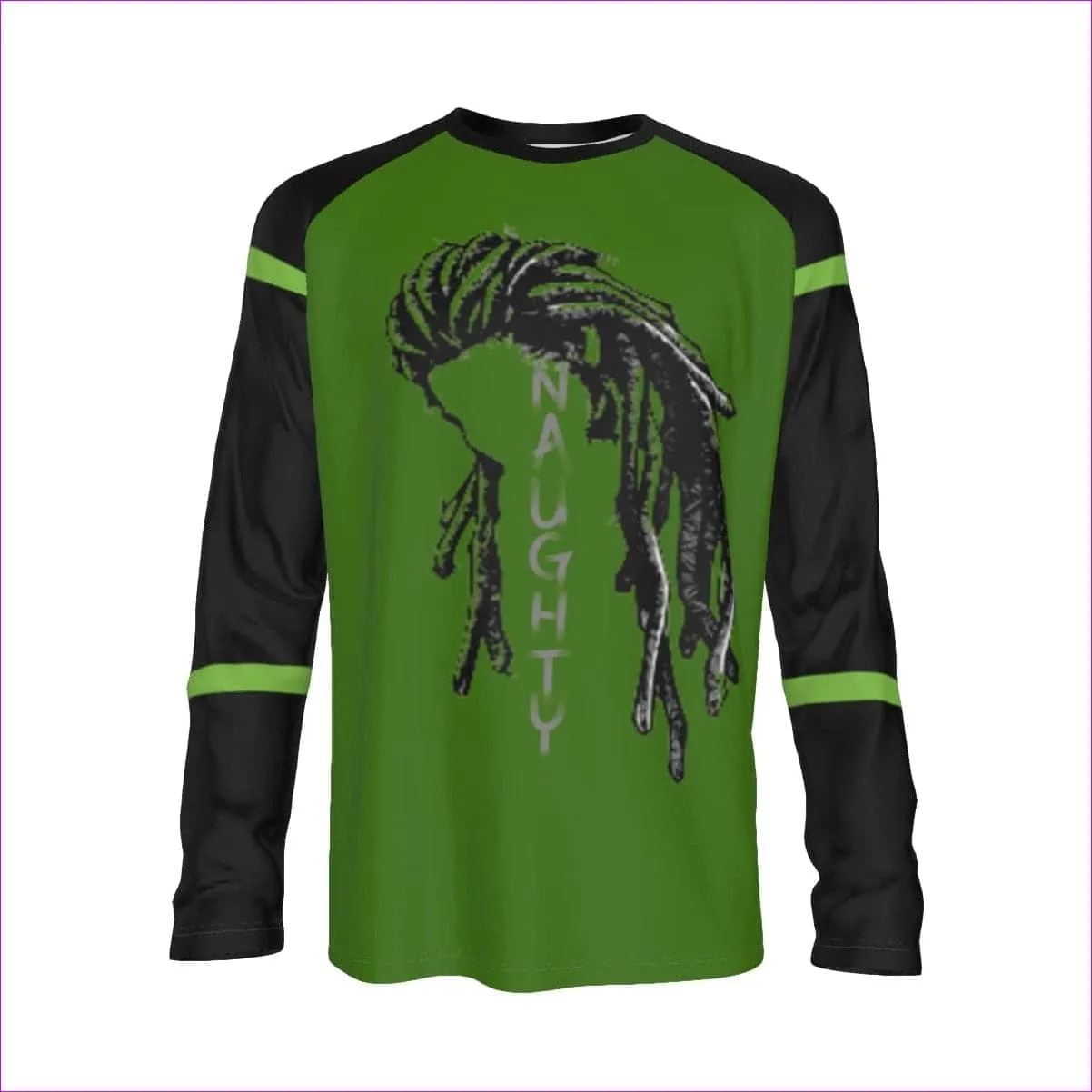 Naughty Dreadz Men's Raglan Long Sleeve T-shirt  | 100% Cotton