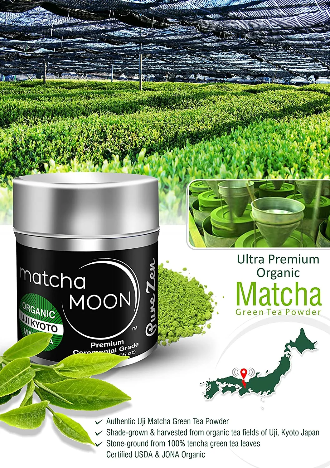 Organic Premium Ceremonial Grade Matcha Green Tea Powder