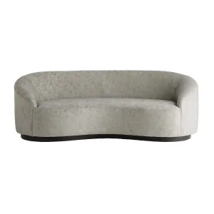 Petite Curved Sofa in Oyster Jacquard