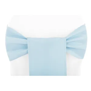 Polyester Chair Sash/Tie - Baby Blue