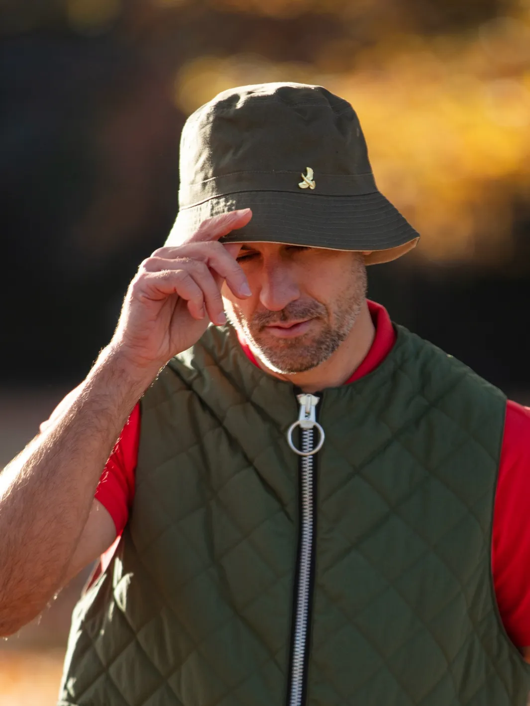 Reversible Bucket Hat - Olive/Cream