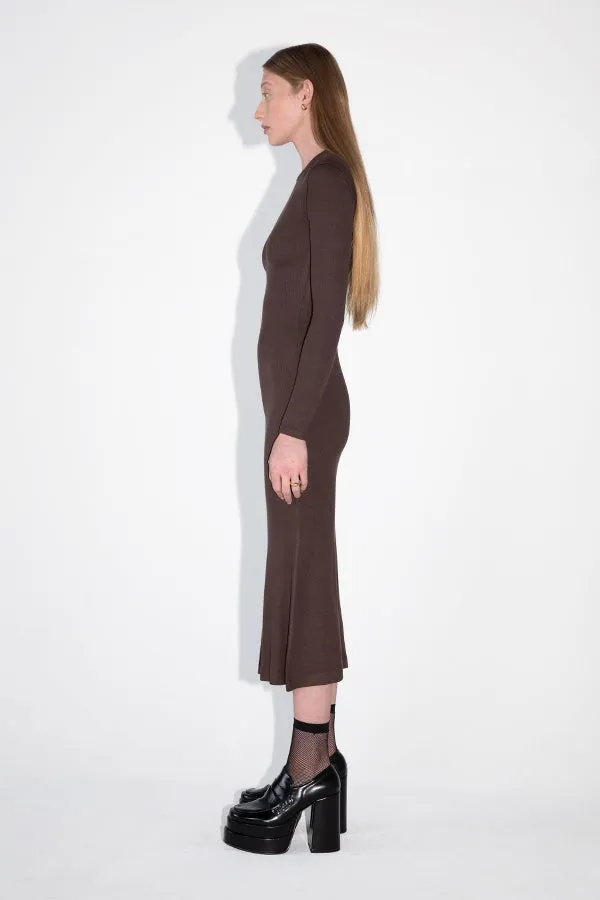 RIB KNIT LONG DRESS