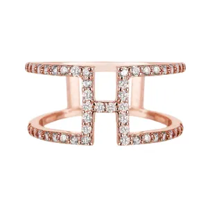 Rose Gold H Ring